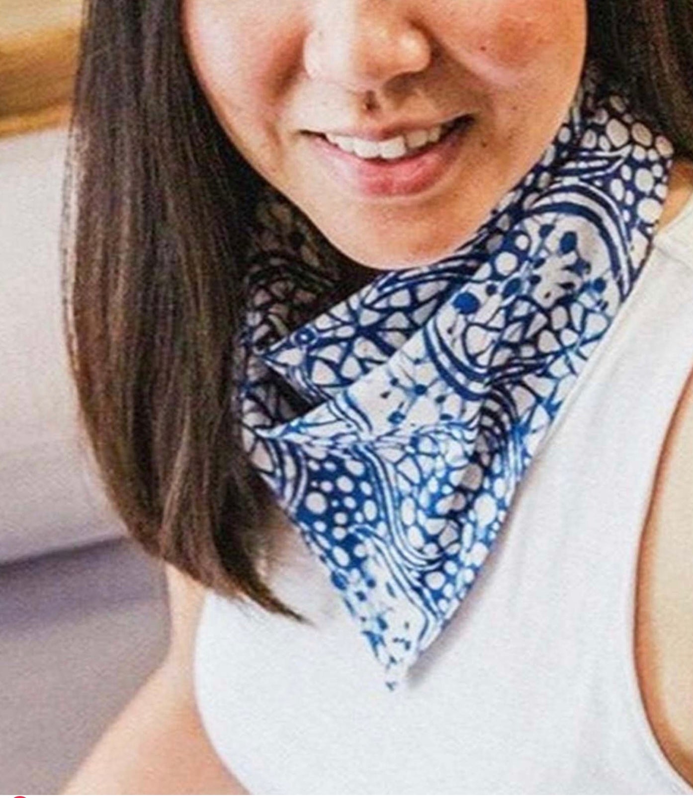 Batik Bandanna Blue Stone