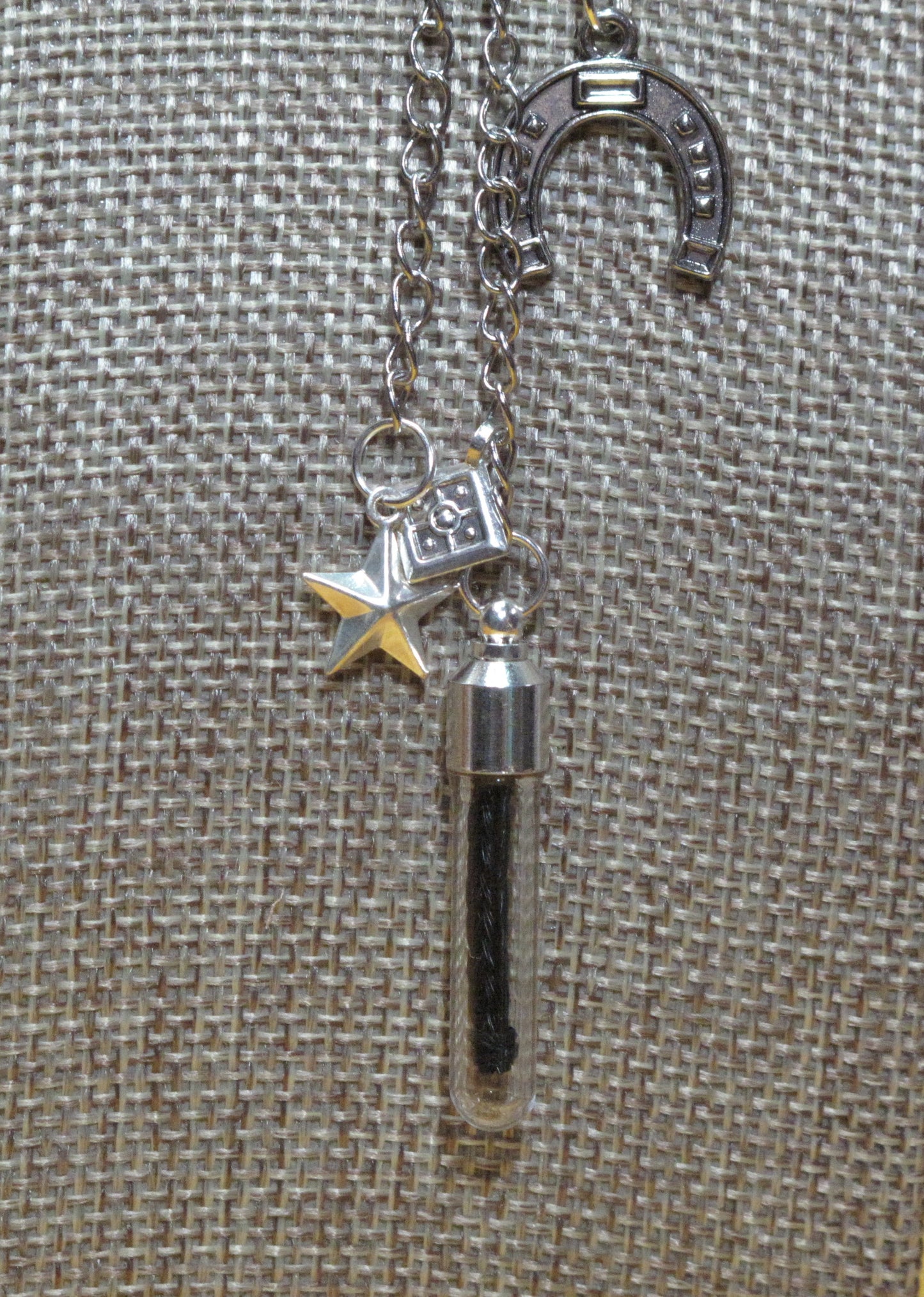 horsehair memento pendant charm