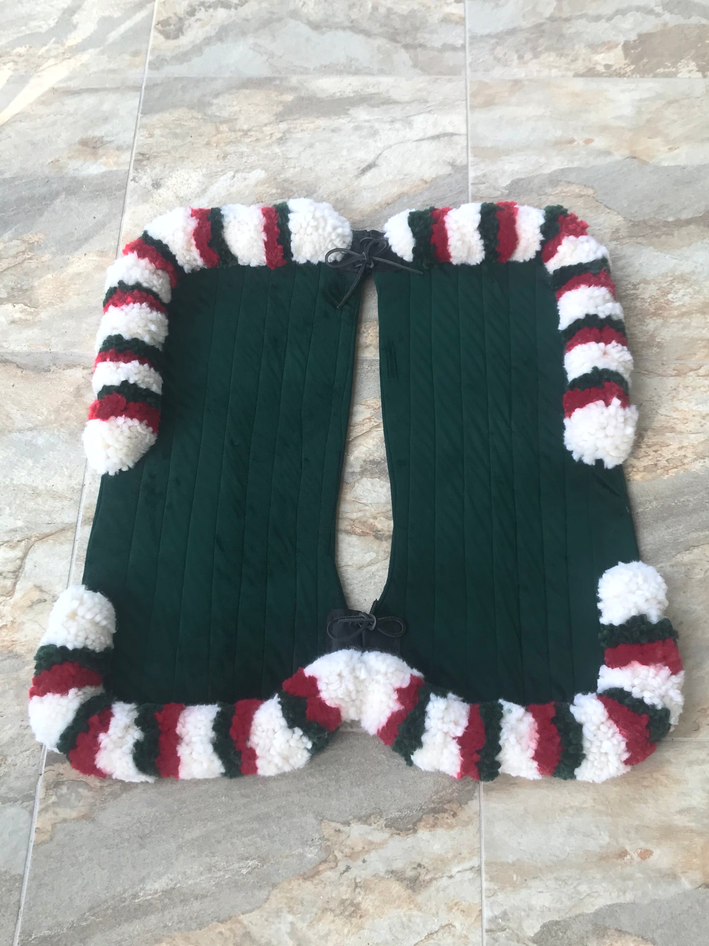 White,green,and red corona pad