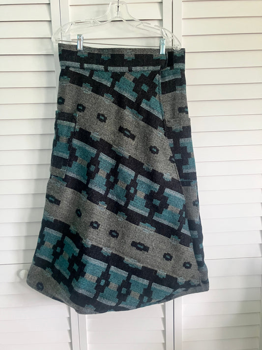 Blue Aztec Riding Skirt