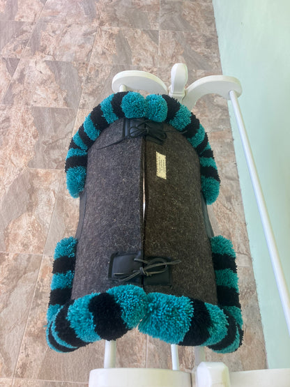 Teal and Black Pony Corona Pad