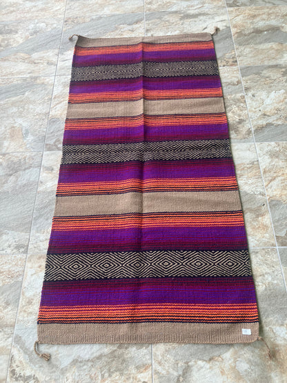 saddle blanket tan orange purple magenta black