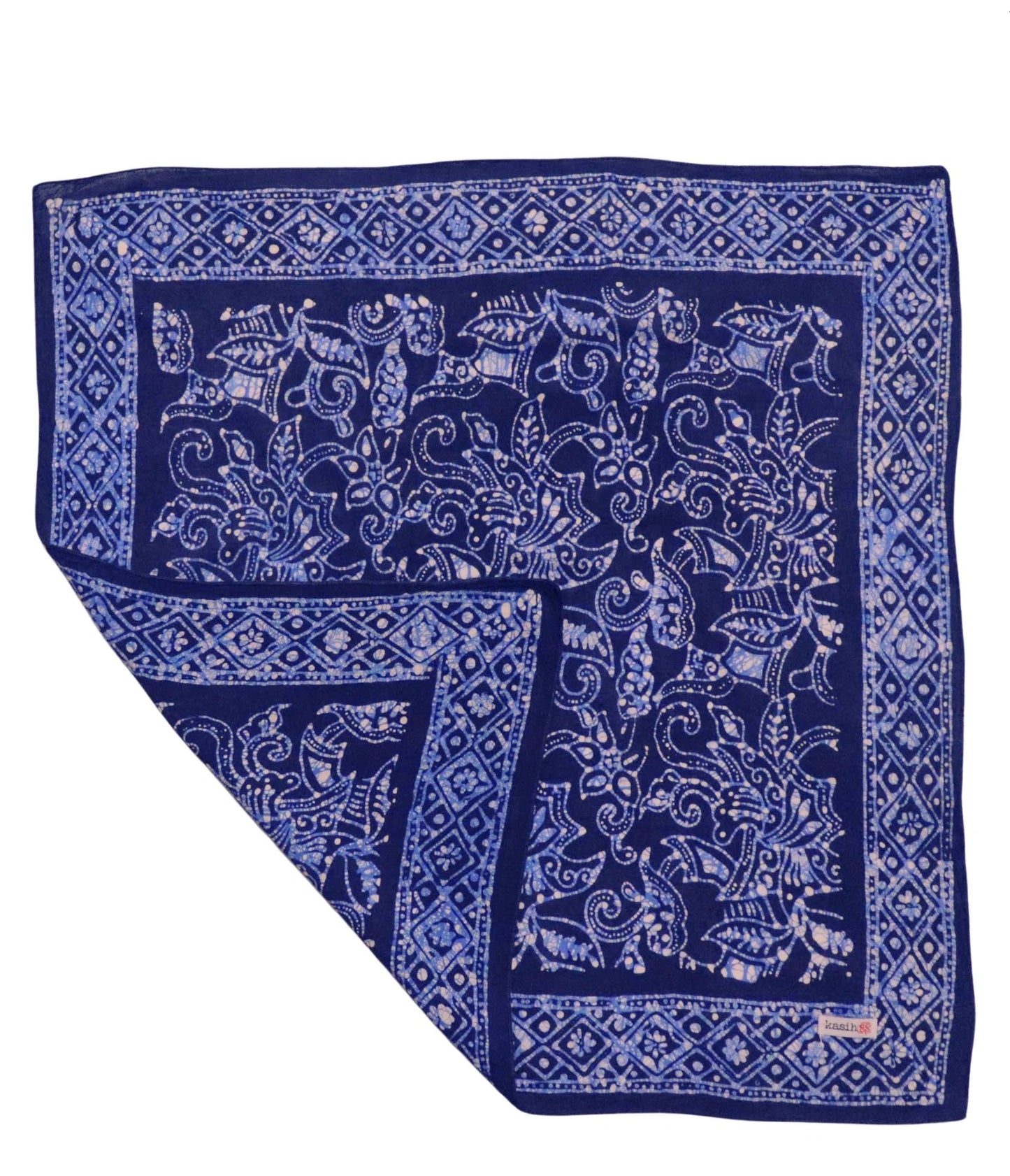Navy Blue Batik Bandanna