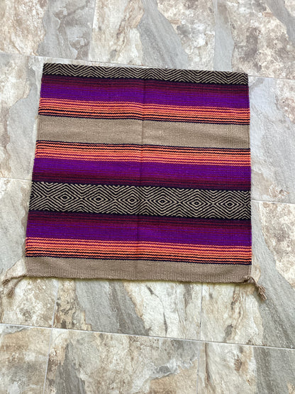 saddle blanket tan orange purple magenta black